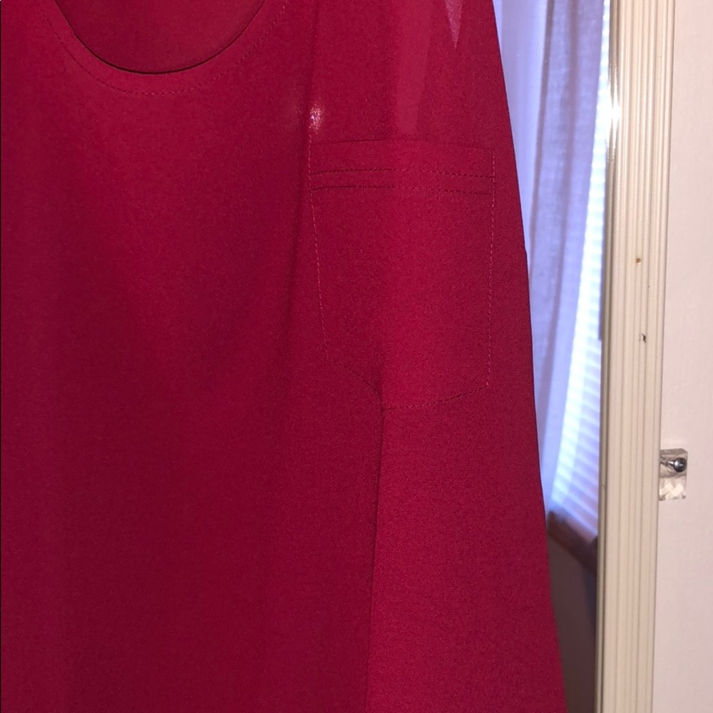 Red sheer tank top - Picture 2 of 2